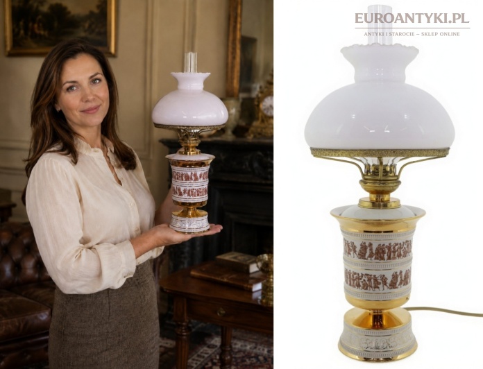 Włoska lampa stołowa Florentine vintage lata 60